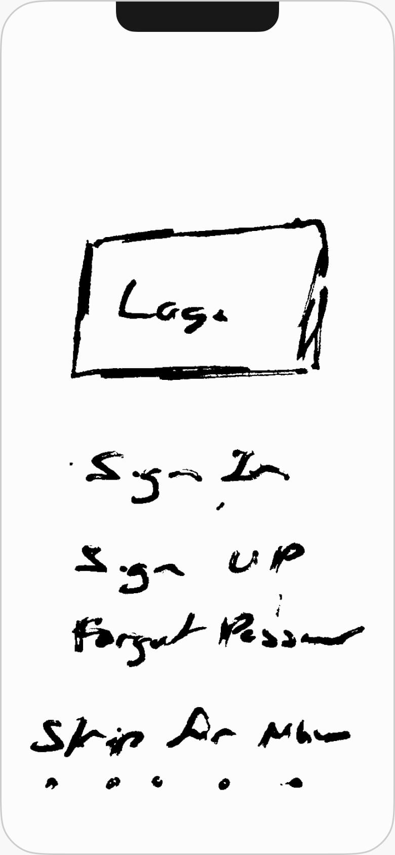 Foodle -- Low Fidelity Sketch-Wireframe - Sketch 02