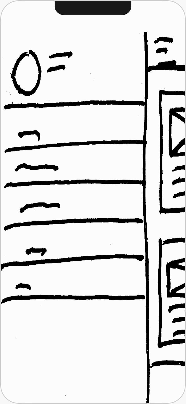 Foodle -- Low Fidelity Sketch-Wireframe - Sketch 03