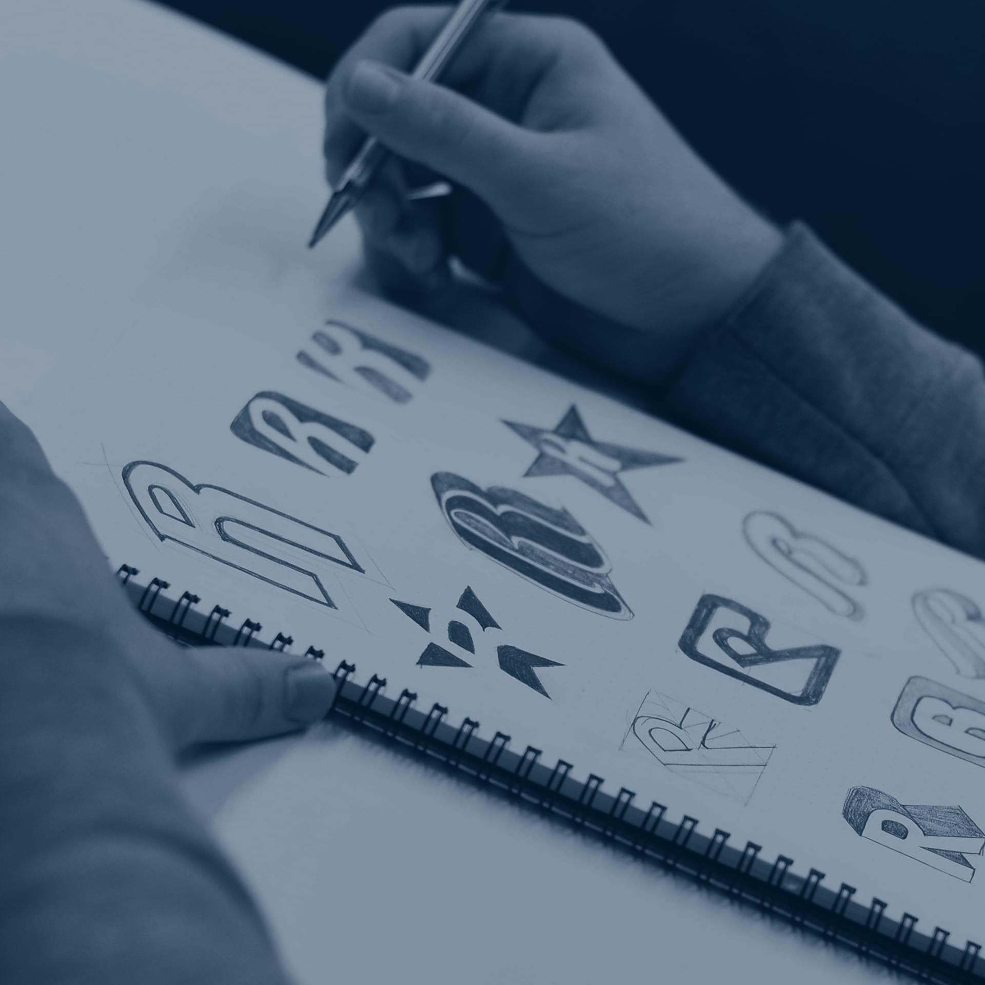 Design mockup for a cover to a portfolio book.